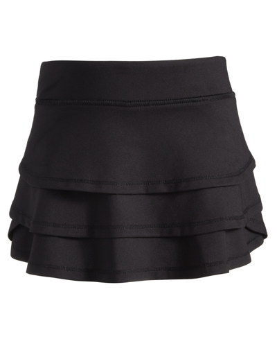 Id Ideology Toddler & Little Girls Flounce Skort With Built-in Shorts, Created For Macy's In Deep Black