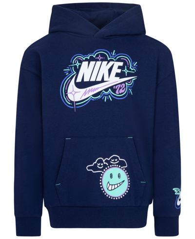 Nike Toddler Sportswear Art Of Play French Terry Pullover Sweatshirt In Midnight Navy