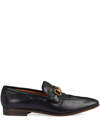 GUCCI HORSEBIT-DETAIL LEATHER LOAFERS