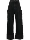 3X1 HIGH-WAISTED CARGO TROUSERS