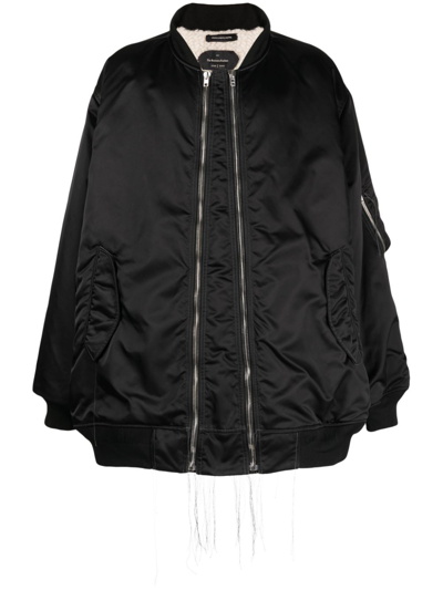 NICOLAS ANDREAS TARALIS EXPOSED-SEAM ZIP-UP BOMBER JACKET