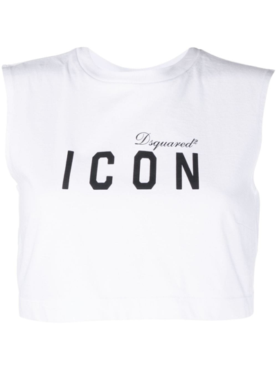 Dsquared2 Icon Logo-print Tank Top In White