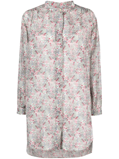 Isabel Marant Floral-print Cotton-silk Shirt In Pink