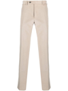 CANALI GARMENT-DYED STRETCH-COTTON CHINO TROUSERS