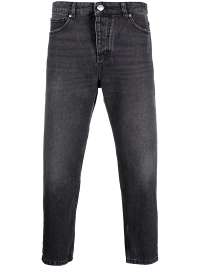 Ami Alexandre Mattiussi Mid-rise Cropped Jeans In Grey