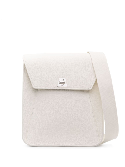 Akris Anouk Small Leather Messenger Bag In White