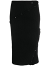 COURRÈGES DETACHABLE-PANEL HIGH-WAIST SKIRT