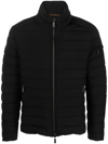 Moorer Ray-kn Zip-up Padded Down Jacket In Black