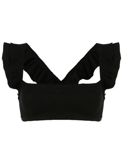 Clube Bossa Jasper Square Neck Bikini Top In Black