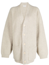 LEMAIRE RIBBED-KNIT WOOL CARDIGAN