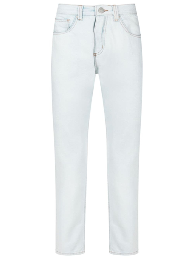 Handred Logo-patch Mid-rise Straight-leg Jeans In Blue