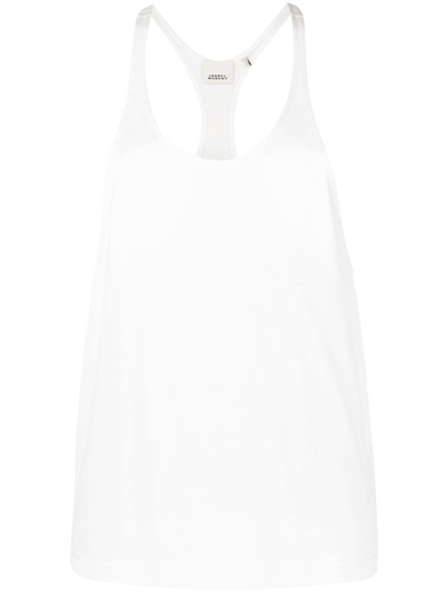 Isabel Marant Ribbed Sleeveless Tank Top In White