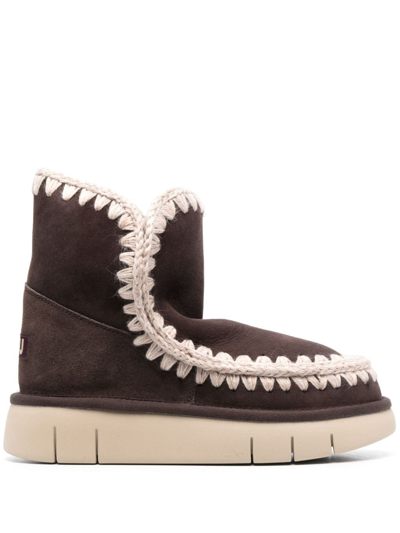 Mou Eskimo Suede Boots In Brown