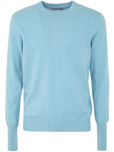 Ballantyne Cashmere Round Neck Pullover Clothing In Blue