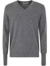 Ballantyne V Neck Pullover Clothing In Grey