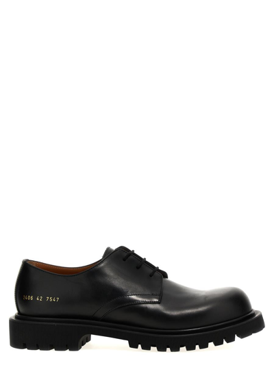 Common Projects Derby With Super Sole Lace Up Shoes Black