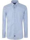 FAY FAY NEW BUTTON DOWN STRETCH MICROCHECKED SHIRT CLOTHING
