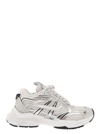 ASH 'RACE' WHITE LOW TOP SNEAKERS WITH METALLIC DETAILS IN MIXED TECH MATERIALS WOMAN