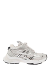 Ash 'race' White Low Top Sneakers With Metallic Details In Mixed Tech Materials Woman In White