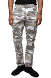 X-ray Belted Cargo Pants In White Camo