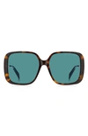 Marc Jacobs 57mm Square Sunglasses In Havana Vio/ Blue