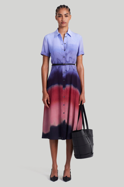 Altuzarra Kiera Printed Silk Shirt Dress In Orseille Landscape