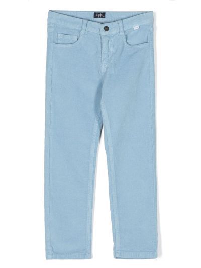 Il Gufo Kids' Straight-leg Corduroy Trousers In Blue