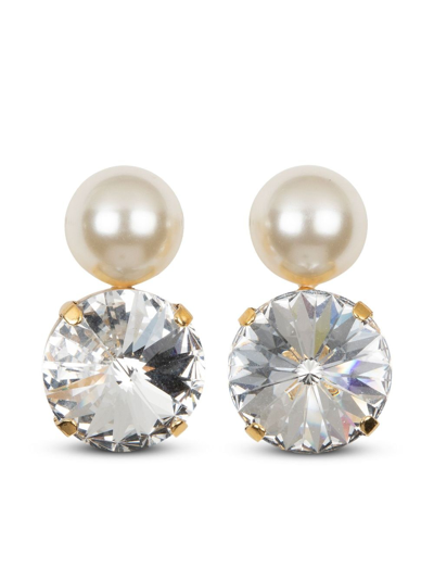 Jennifer Behr Demi Pearl Drop Earrings In Gold