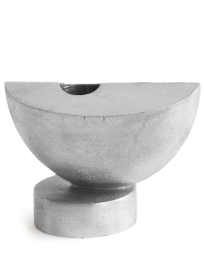 Origin Made Poise Horizontal Aluminium Candle Holder In Silver