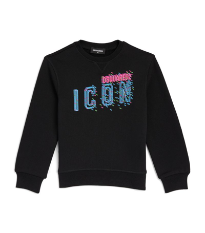 Dsquared2 Kids' Icon Graphic-print Sweatshirt In Black