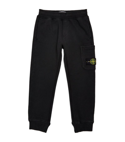 Stone Island Kids' Blue Trackpants With Logo Patch In Cotton Boy In Navyblue