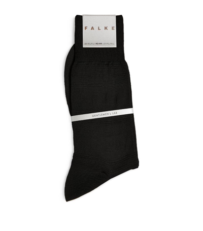 Falke Silk-blend Highshine Socks In Black