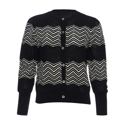 Eres Club Cardigan In Noir_ivoire