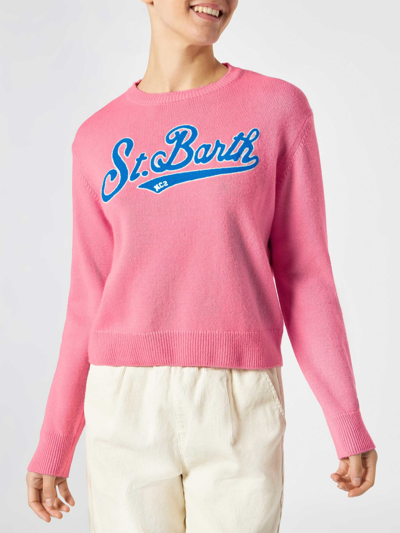 Mc2 Saint Barth Woman Pink Cropped Sweater