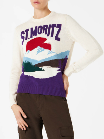 Mc2 Saint Barth Woman Crewneck Sweater With St.moritz