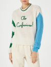 Mc2 Saint Barth Woman Brushed Crewneck Sweater With Lettering