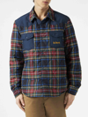 MC2 SAINT BARTH MAN TARTAN PADDED OVERSHIRT WITH PATCH POCKETS