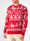 MC2 SAINT BARTH MAN SWEATER WITH I BELIEVE IN SANTA LETTERING