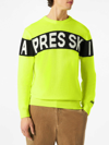 Mc2 Saint Barth Man Sweater With Apres Ski Lettering In Yellow