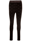 Dolce & Gabbana Dg Motif Leggings In Brown