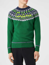 Mc2 Saint Barth Man Brushed Sweater With Icelandic Jacquard