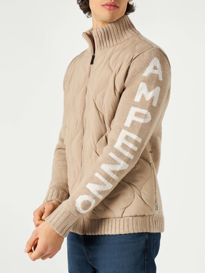 Mc2 Saint Barth Man Beige Padded Jacket