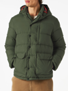 Mc2 Saint Barth Hooded Down Padded Jacket With Ethnic Print