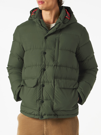 Mc2 Saint Barth Hooded Down Padded Jacket With Ethnic Print