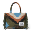 Mc2 Saint Barth Colette Blanket Handbag With Ethnic Print In Multicolor