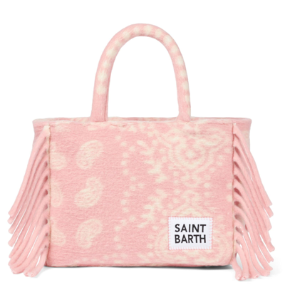 Mc2 Saint Barth Colette Blanket Handbag With Bandanna Print In Pink