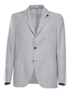 Lardini Cashmere Jacket In Grey