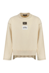Dolce & Gabbana Men's Logo Detail Cotton Sweatshirt In Panna