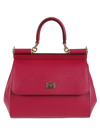 Dolce & Gabbana Premium Black Tote Bag For Women In Ciclamino