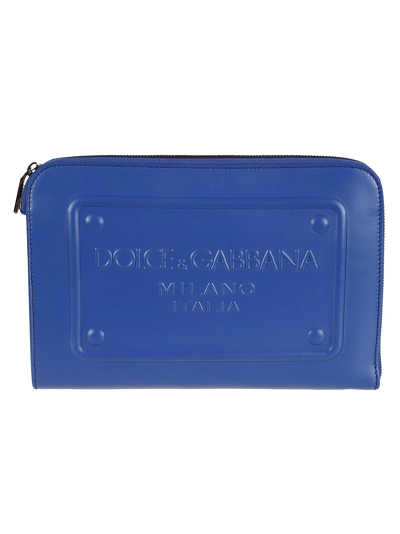Portefeuille/clutch Dolce & Gabbana Jaune Avec Logo - Cuir, Fermeture éclair, Neuf Avec étiquettes
